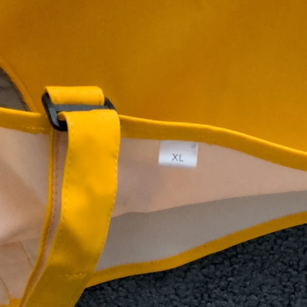 Yellow XL Waterproof High Visibility Polyester Dog Rain Coat